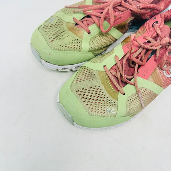 On Cloudflow Lightweight Performance Running Shoes Red Lime Womens Size 6 - Picture 3 of 12